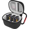 Geekria Mini custodia per il trasporto compatibile con GoPro Hero 13, 12, 11, 10, 9, 8, DJI Osmo 360, Action 6, 5 Pro, 4, 3 batterie, borsa da viaggio facile da trasportare, accessori per fotocamera
