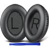 SOULWIT Cuscinetti Auricolari Ricambio per Bose SoundTrue Around-Ear II (Sound True AE2) Cuffie, Padiglioni in Morbida Pelle Proteica e Schiuma Ad Alta Densità - Nero(Nero Scrims)