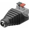 TECHZOCO Connettore di alimentazione DC Clip, Connettore Jack Femmina Alimentazione CCTV, Adatto per Striscia LED, Altoparlanti Bluetooth, Monitor CCTV, Supporta 32V DC 5A, DC 5.5x2.1mm, Femmina, 1PZ