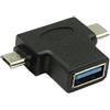zdyCGTime Cavo tipo C + adattatore micro USB,3 in 1 con micro USB tipo C connettore OTG adattatore,Compatibile con laptop, telefoni cellulari, tablet,altoparlanti e altri dispositivi(nero).