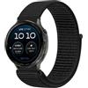 GIOPUEY Nylon Cinturini Compatibile con Garmin D2 Air X15, Traspirante Sport Loop Cinturino in Morbido Nylon Intrecciato, Donne Uomo - Black