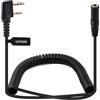 UAYESOK Adattatore radio per cuffie, K 2 pin a 3,5 mm, cavo walkie talkie auricolare audio adattatore compatibile con Baofeng UV5R 888S Kenwood TK-3501 TK-3701 Quansheng per radio bidirezionale