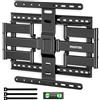 monTEK Supporto da parete ultra sottile da 1,1 per TV da 37-75 pollici fino a 60 kg, supporto TV a basso profilo, orientabile, inclinabile ed estensibile, supporto da parete completamente mobile