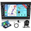 Hodozzy 2G 64G Android Autoradio per Opel Astra Antara Vectra Corsa Zafira Meriva Vivaro Combo Signum Tigra Twin Top Carplay Android Auto, Stereo 2 Din 7 Pollici Touchscreen GPS WiFi Bluetooth FM/RDS