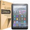 Mr.Shield Vetro Temperato Pellicola per All-New Fire HD 8/8 Plus 2-Pezzi | Fire HD 8 Kids/Fire HD 8 Kids Pro (2022 & 2024 releases) 9H Durezza Protezione Schermo Senza Bolle Protettiva