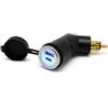 Cliff Top Caricabatterie USB da 36 W PD USB-C e QC 3.0 per moto DIN (Hella) compatibile con moto BMW (angolato)