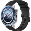 GIOPUEY Cinturini Compatibile con OnePlus Watch 3, Morbido Silicone Cinturino [Resistente all'Usura] [Traspirante] - Black