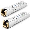 QINIYEK 1.25G SFP-T, 10/100/1000BASE-T RJ45 SFP in rame per Cisco GLC-T/SFP-GE-T/GLC-TA, Mikrotik SRJ01, Supermicro, fino a 100 m (confezione da 2)