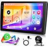 Motorsi Android Autoradio 4G+64G 9'' 1280P Incell Touchscreen Stereo Radio, Wireless Apple Carplay Android Auto GPS Bluetooth 5.0 WiFi FM/RDS 2USB, Supporta DAB+ OBD2