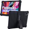 MEMELOKA Cover per Doogee T10W 10 Pollici, Custodia Antiurto in Silicone Morbido Protettiva con Supporto[Protezione da Caduta], Nero