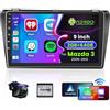 Hikity 2G+64G Android Autoradio per Mazda 3 2006-2012 con Wireless Carplay Android Auto 9Pollici Car Radio Stereo con GPS Navi WiFi DSP FM RDS Bluetooth Telecamera Posteriore MIC Mirror Link