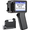 WELCZEK MP10 Mini Stampante Palmare con Inchiostro a Essiccazione Rapida,Stampante a Getto d'Inchiostro Portatile per Etichette - Stampa Codice a Barre,Data & Numero di Lotto (Edizione Aggiornata)