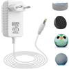 Inajoke Caricatore adattatore 15 W per Echo Dot 3a, 4a e 5a generazione Echo Show | Alimentatore per Echo Show 5 1a/2a Gen Echo Spot, Echo Pop, 12 V, 1,25 A, con cavo da 1,5 m, sicuro e stabile