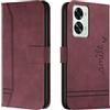 Bravoday Cover per OnePlus Nord 2T, Flip Custodia in Pelle PU Portafoglio Custodia per OnePlus Nord 2T, con Slot per Schede, Vino Rosso