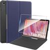 Rojeuinn Cover per Lenovo Tab plus 11.5'' (2024) custodie +1 Pezzi Vetro Temperato,Gomma Protezione Protettivo,Ultra Sottile Antiurto Anti-Graffio TPU Flessibile Case -Blu
