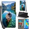 Haninsuze Cover per Huawei P30 Pro, barca | Pelle PU Portafoglio, Porta Carte, Magnetica, Libro, Antiurto Custodia