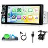 Inefala Autoradio bluetooth 1 Din con Wireless Carplay e Android Auto Radio con Schermo da 6,8 Pollici con Bluetooth, Mirror Link, Supporta FM/RDS, EQ, USB, Type C, Ricarica Rapida