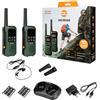 DC DECROSS 93 Walkie Talkie, Woki Toki Radio Professionali fino a 10 km, PMR 446 16 canali, VOX, torcia, IP67, resistente alle intemperie, vivavoce, auricolari, batteria ricaricabile (2 pezzi)