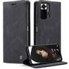 CaseMe Cover per Xiaomi Redmi Note 10 Pro/Note 10 Pro Max Pelle Premium Wallet Libro Flip Case Portafoglio Magnetica Protezione Custodia per Redmi Note 10 Pro/Note 10 Pro Max - Nero
