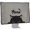kwmobile 31-32 Monitor Cover - Protezione Monitor PC Antipolvere Schermo Computer - Custodia Protettiva Gatto Nero
