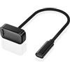 RUXELY Caricatore per Fitbit Charge 6/Charge 5/Luxe,USB C Cavo di Ricarica,Cavo di Ricambio,Tipo C Ricarica Station Portatile Adattatore Caricatore per Fitbit Charge 6/Charge 5/Luxe Smartwatch,Nero