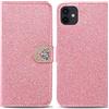 ZCDAYE Custodia a libro magnetica per iPhone 12 Pro Max, in elegante pelle glitterata con [chiusura a farfallia] [scomparti per carte di credito] per iPhone 12 Pro Max 6,7 -Pink