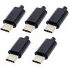 chenyang Confezione da 5 connettori USB C fai da te USB 3.1 tipo C a 24 pin maschio per riparazione e riparazione con scheda PCB alloggiamento nero