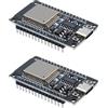 QIQIAZI ESP NodeMCU Modulo,ESP USB C Scheda di sviluppo,Modulo per ESP-32 USB C 2,4 GHz Dual Core WiFi+Bluetooth,con chip CH340, per Arduino(2PCS)