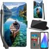 Haninsuze Cover per Xiaomi Redmi Note 8T Custodia Cover Pelle Libro Portafoglio con Porta Carte Magnetica Protezione Antiurto Cuoio Flip Case Custodia Cover per Redmi Note 8T, barca