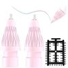REEYEAR Punte simili a penne compatibili con 2nd 1st Gen iPad Pro Pencil, No Wear Punta fine da 0,78 mm con copertura del pennino Silent Friction, rosa