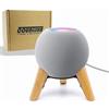 Counlisha Real Wood Stand for homepod mini 2020, Tripod Accessories Protect Smart Speaker get Sound Better, Secure Stable Wooden Mount Holder for Home pod mini (White Oak)