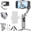 AOCHUAN Stabilizzatore cardanico per smartphone, giunto cardanico a 3 assi anti-shake per iPhone 15/14/13 Pro Android con luce LED integrata, filettatura da 1/4, gimbal portatile per TikTok, live