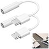 JRILUO 2 Pezzi Adattatore USB C A Jack 3,5mm, Cavo Aux Dongle Type C, Con DAC Chip Per Laptop Tablet Smartphone, Convertitore Audio Cuffie Alta Qualità, Compatibile Con Tutti I Dispositivi Audio