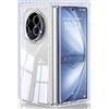 GIOPUEY Cover Compatibile con Vivo X Fold 5, Alta Trasparenza Custodia, Materiale PC Rigido Case，Nessun Ingiallimento, Nessuno Sbiadimento - Transparent