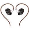 HIDIZS MS3 2BA+1DD Hybrid 3 driver HiFi In-Ear Monitor Auricolare, cancellazione attiva del rumore, cuffie ibride Banlance Armature per smartphone Computer (nero, 4.4 mm)