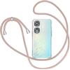 XTCASE Cover con Cordino per Honor 90, Custodia Trasparente con Collana Tracolla Laccio Collo Case, Oro Rosa