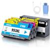 Osinkjet 953XL Multipack Cartucce d'inchiostro compatibili con Officejet Pro 7720 8715 7740 8710,953 XL di ricambio per stampanti HP officejet pro 7730 8210 8730 8720 8725 8216 (nero, ciano, magenta