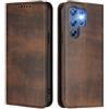FANFO Custodia per Oukitel C1 / C1 Pro Cover, [Chiusura Magnetica] Anticaduta e Antimpronta, Cover in Pelle PU Stile Portafoglio Folio. Brown