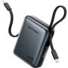 VENTION Mini Power Bank 10000mAh 45W Ricarica Rapida, con Cavo USB-C Integrato & Display Intelligente, Caricatore Portatile 3 Porte Compatibile con iPhone 16/15/14 Pro Max Plus, iPad, Galaxy S24 Ultra