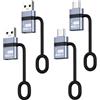 Liaoan Weiyu - Confezione da 4 adattatori da USB C a USB 3.0, adattatore USB a tipo C 3.0, Thunderbolt 4/3 a USB 3.0, compatibile con i-Phone 16 Pro Max, MacBook Pro Air 2023, i-Pad, Mini, iMac