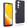 REY Cover in Gel TPU Nera per Vivo Y29s - Y04 4G, Ultra Sottile 0,33 mm, Morbido Flessibile, Custodia Silicone