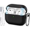 TNSNK Silicone per AirPods 4 Case Cover, M-Black