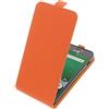 foto-kontor Custodia Compatibile con Doro 8035 Modello Tascabile Stile Flip Cover Arancio