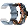 MaEiol 22mm Cinturino Nylon Intrecciato per Huawei Watch GT 6 Pro/GT 6/GT 5 Pro/GT 5/4 46mm / Huawei Watch 5/4 46mm /Ultimate 2 / Garmin Venu 4/3 45mm / Garmin Forerunner 570 47mm per Donna Uomo