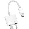 WASRUYI Adattatore USB C a 3.5mm Cuffie Jack(2 in 1)Type-C ricarica Sdoppiatore Auto Aux Audio Cavo per Apple iPhone 16 15 Headphone microfono Splitter compatibile per Samsung S24 per ipad air tipo c adapter