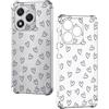 Nuxiady Cover per Honor 400 Lite 5G Sottile silicone TPU Trasparente Antiurto Case Fiore Disegni Antigraffio Bumper Cover per Honor 400 Lite 5G, Amore