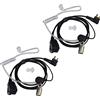 HYSHIKRA Covert Air Acoustic Tube Walkie Talkie Auricolare con PTT e Microfono Compatibile per Motorola GP300 CP040 DP1400 CLS1110 Radio bidirezionale (2 pezzi)