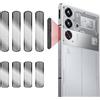 GIOPUEY Adesivo in Lega di Alluminio Antipolvere a Rete per RedMagic 10S Pro/10 Pro/9S PRO/9 Pro/8S PRO/8 PRO, Aperture di Ventilazione per Altoparlanti e Radiatori Anti Dust [4+4 Pack] - Black