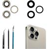 LiXiongBao 3 Pz Obiettivo Fotocamera Posteriore Ricambio per iPhone 15 PRO Fotocamera Posteriore Obiettivo Vetro Sostituzione con Kit di Strumenti di Riparazione Professionale