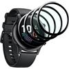 FWKDWHPH [4 pezzi Pellicola salvaschermo compatibile con HONOR Magic Watch 2 42mm,copertura totale curva 3D,Durezza 9H,Anti-Graffio,Senza Bolle,HD Pellicola Protettiva